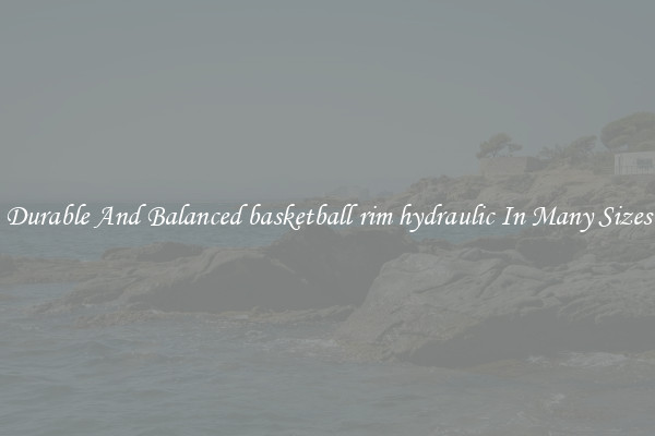 Durable And Balanced basketball rim hydraulic In Many Sizes