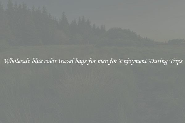 Wholesale blue color travel bags for men for Enjoyment During Trips