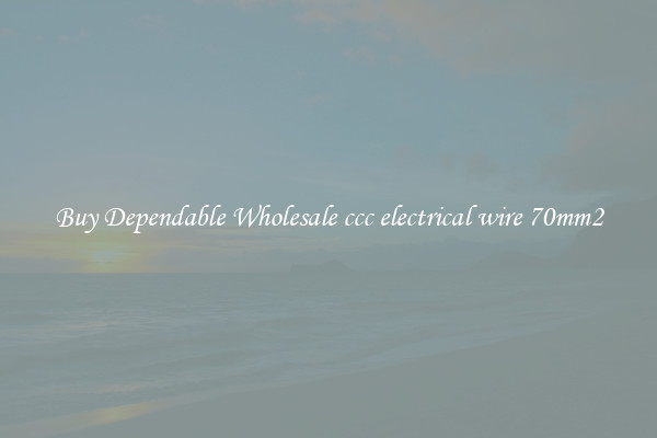 Buy Dependable Wholesale ccc electrical wire 70mm2