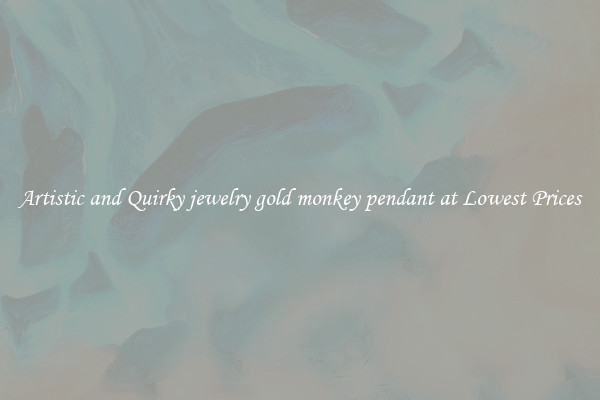 Artistic and Quirky jewelry gold monkey pendant at Lowest Prices