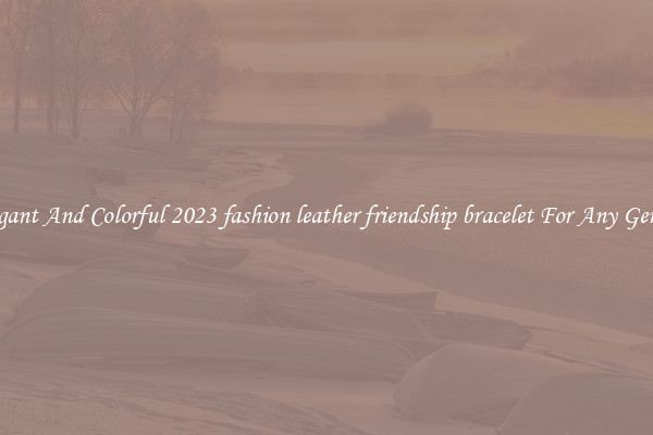 Elegant And Colorful 2023 fashion leather friendship bracelet For Any Gender