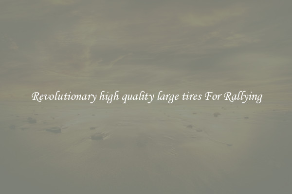 Revolutionary high quality large tires For Rallying