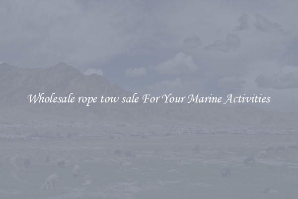 Wholesale rope tow sale For Your Marine Activities 