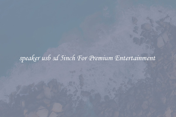 speaker usb sd 5inch For Premium Entertainment 