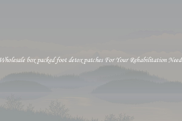 Wholesale box packed foot detox patches For Your Rehabilitation Needs