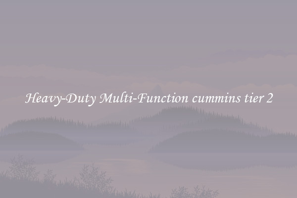 Heavy-Duty Multi-Function cummins tier 2