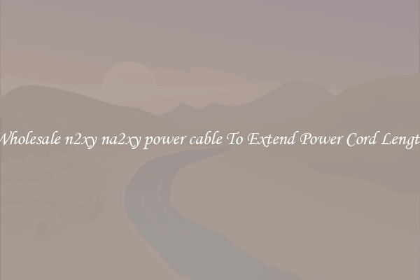 Wholesale n2xy na2xy power cable To Extend Power Cord Length